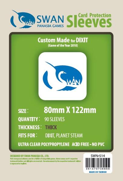 SWAN Sleeves - Card Sleeves (80 x 122 mm) - 90 Pack, Thick Sleeves