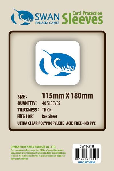 SWAN Sleeves - Card Sleeves (115  x 180 mm) - 40 Pack, Thick Sleeves