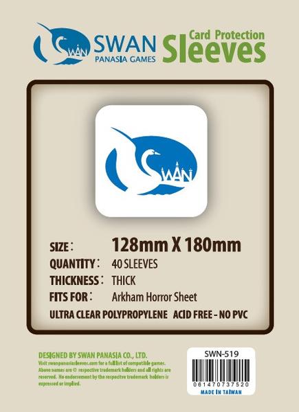 SWAN Sleeves - Card Sleeves (128  x 180 mm) - 40 Pack, Thick Sleeves