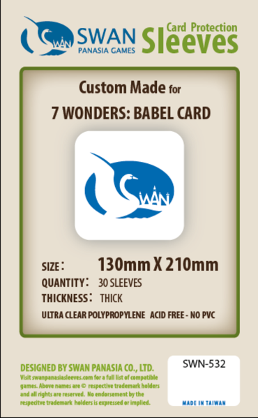 SWAN Sleeves - Card Sleeves (130 x 210 mm) - 30 Pack, Thick Sleeves