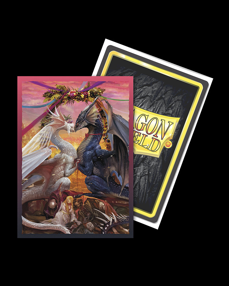 Dragon Shield - Limited Edition Brushed Art Sleeves: Valentine Dragons 2023 (100ct)