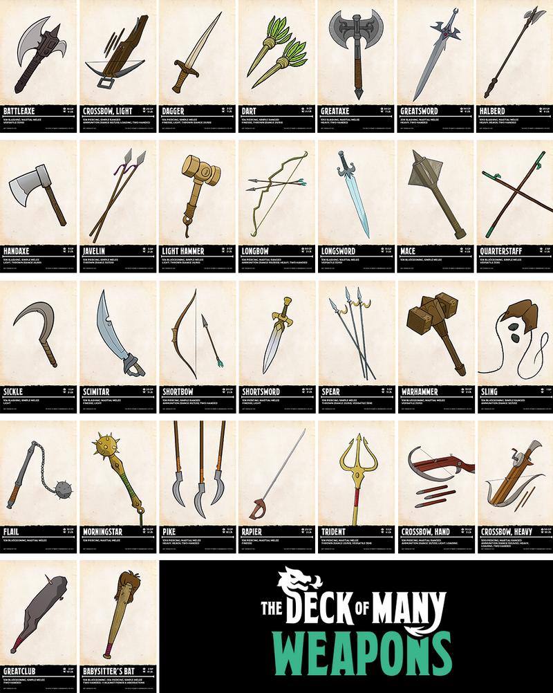 The Deck Of Many: Weapons