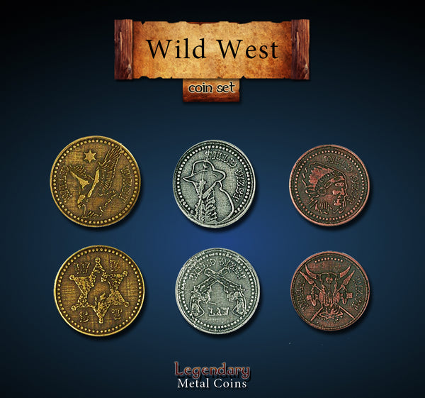 Legendary Metal Coins: Season 1 - Wild West Coin Set (24 pcs)