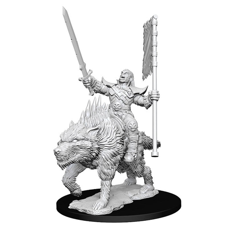 Pathfinder Battles: Deep Cuts - Orc on Dire Wolf