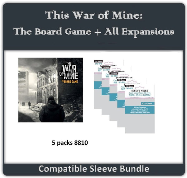 Sleeve Kings - Sleeve Bundle - This War of Mine: The Board Game + All Expansions