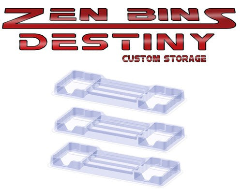Zen Bins - Destiny Card/Dice Trays 3-Pack (Clear)